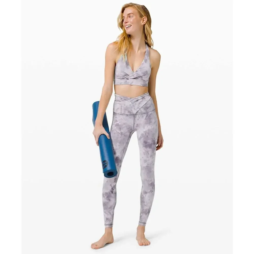 Lululemon Sweet Awakenings Wrap Front Bra Diamond Dye Stargaze Pitch Grey 8